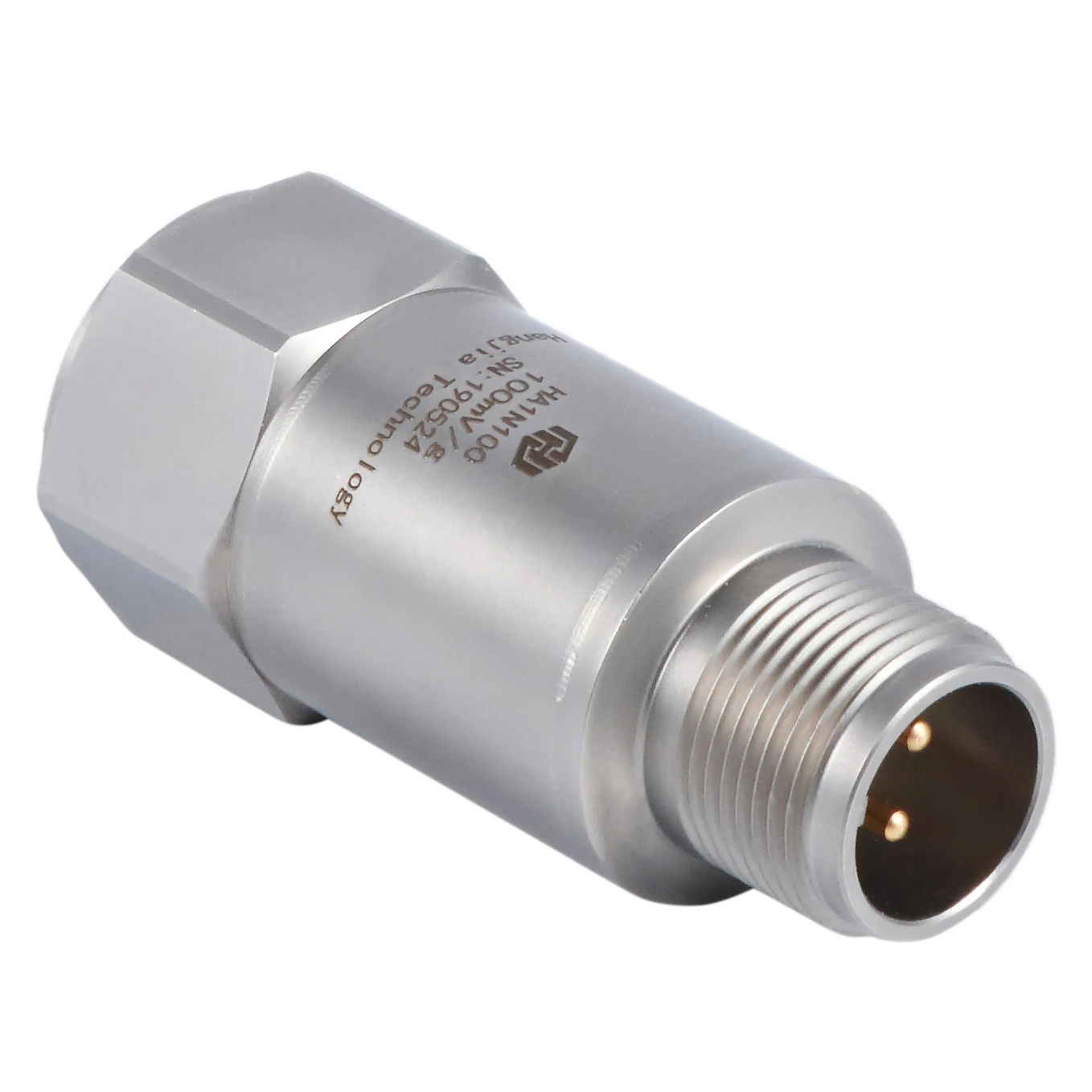 Stainless Steel Waterproof Single Axial Vertical Industrial Accelerometer Vibration Acceleration Sensor 50g 1~6000Hz IEPE 24VDC