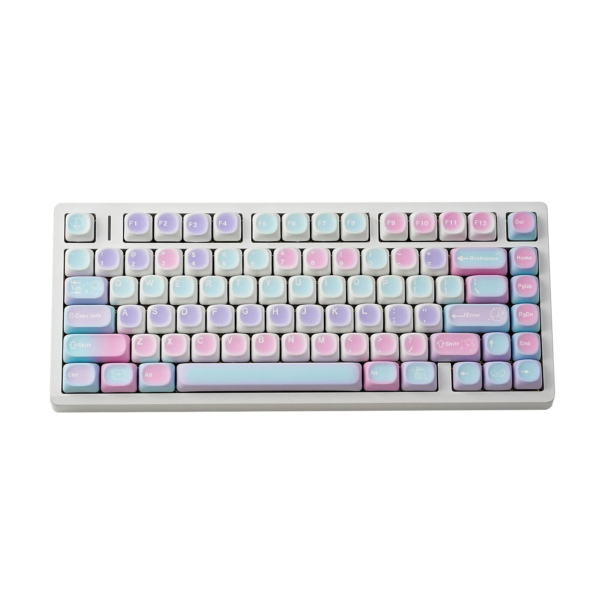 Star's Dream Keycaps Moa PBT 7U Alice Layout 130 Keys Compatible with ANSI Russian Korean Spanish German - Spacebar Included