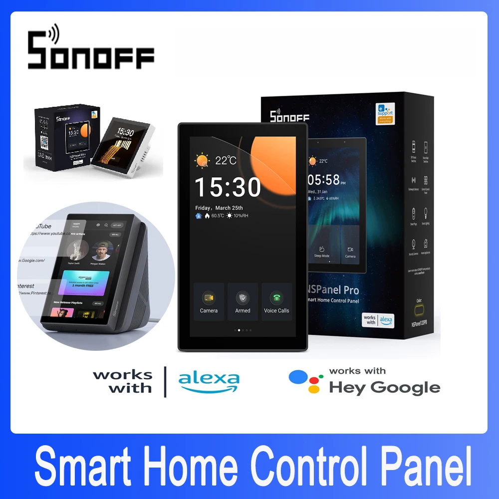 

SONOFF NSPanel Pro 120/86 Тип Панель управления умным домом Smart Thermostst Энергопотребление DIY Модуль переключателя Поддержка устройства