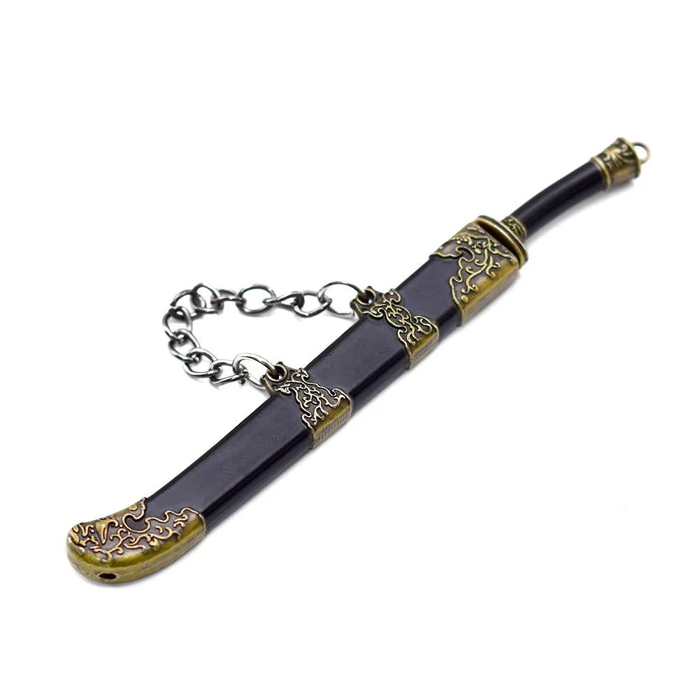 12CM mini oude beroemde zwaard Aziatische stijl wapens model Koning Goujian zwaard zwaard sleutelhanger hanger jongen cadeau schooltas hanger