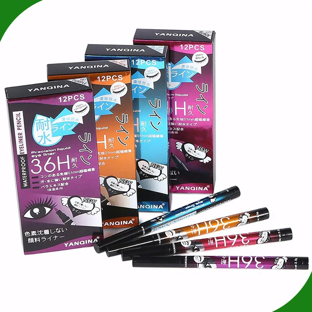 Eyeliner liquido matita Eyeliner impermeabile nera asciugatura rapida non Bloom Eyeliner naturale penna liquida applicare strumenti per il trucco degli occhi
