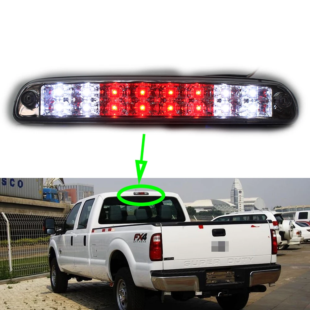 

Additional Brake Lights For Ford F250 1999~2016 Trunk Third Clear Car Brake Stop lamp Auto Rear High Level Stop Light