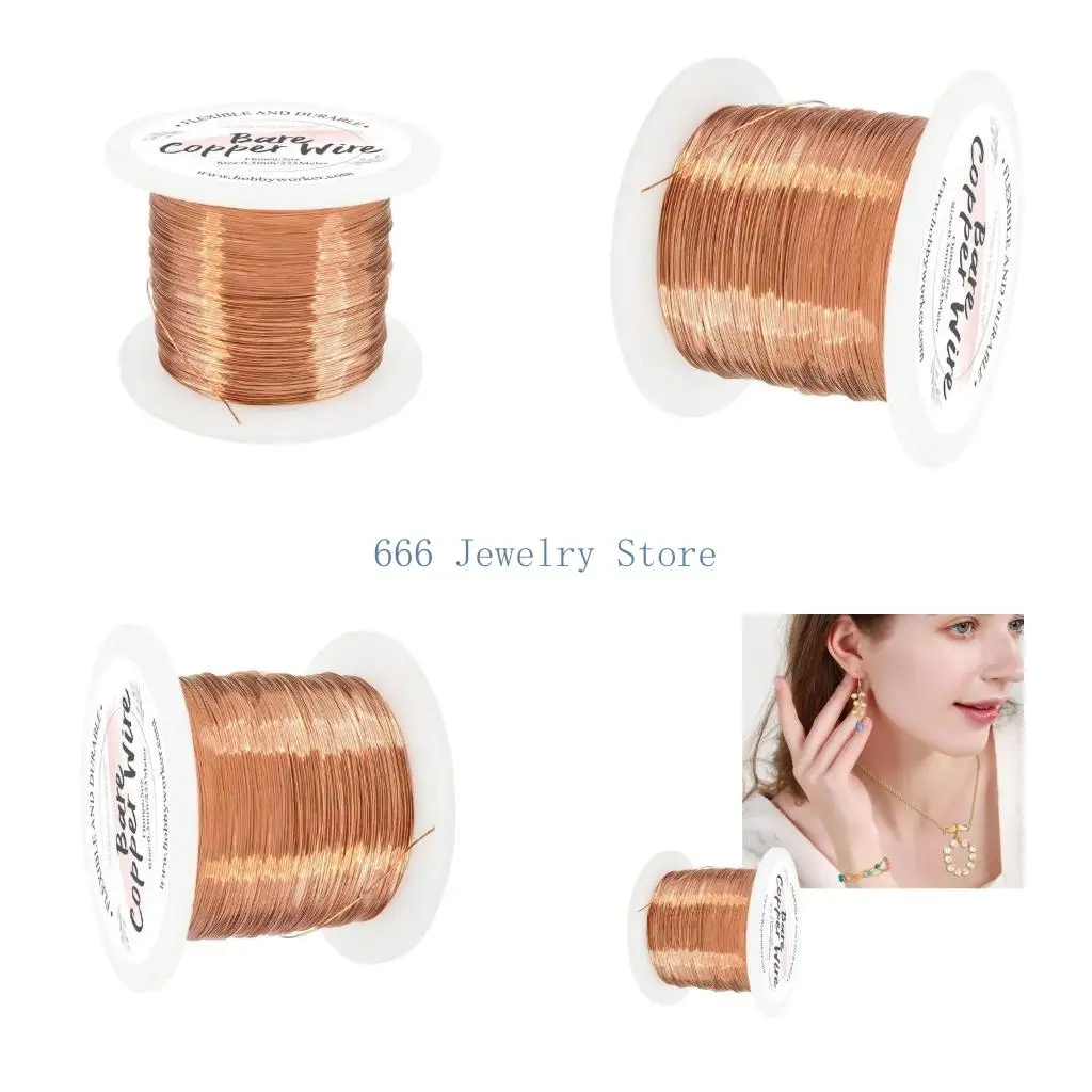 F2TD Versatile Copper Wire Tarnish-Resistant DIY Craft Jewelry for Handmade Crafting