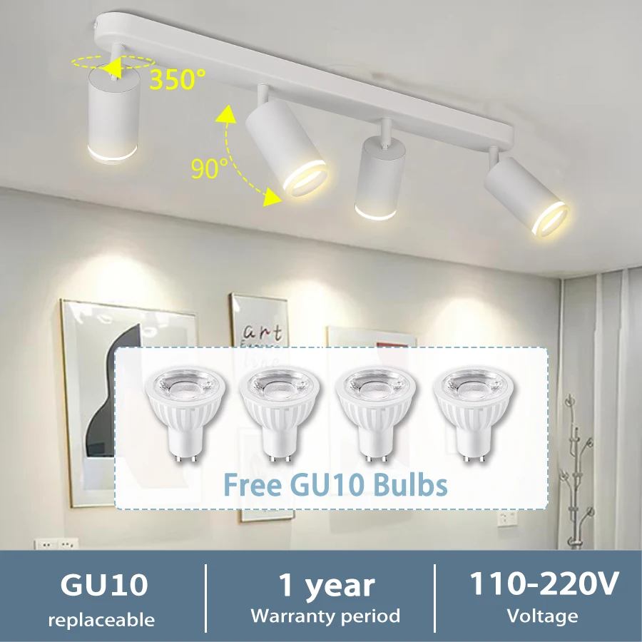 

GU10 трековый светильник 110-220 В сменная лампа светодиодный потолочный точечный светильник трековый светильник освещение для домашнего декора кухня спальня