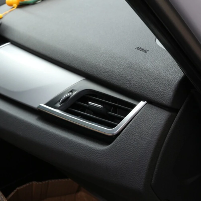 Car Side Air Condition Vent Outlet Frame Trim Cover ABS Silver For BMW 2 Series Active Tourer F45 F46 218i 2015-2017