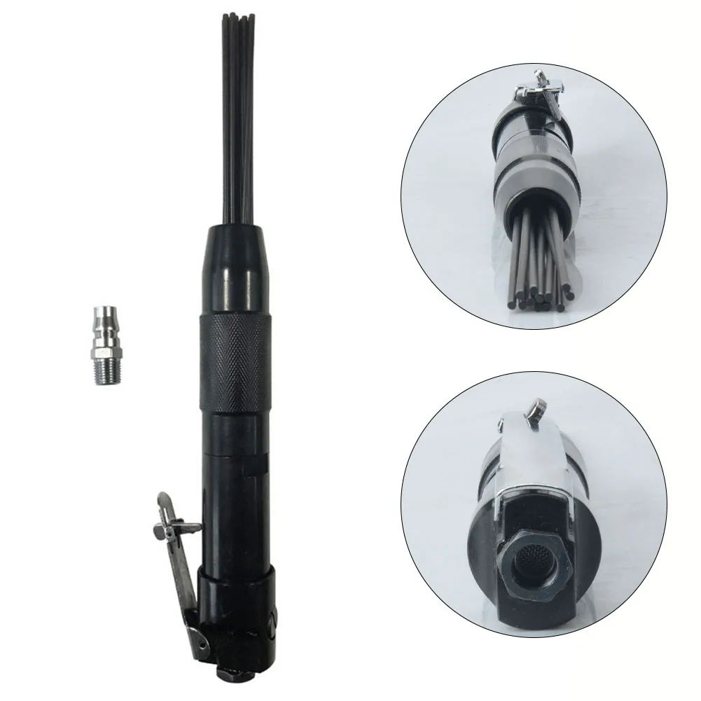 Air Needle Scaler Pneumatic Rust Paint Weld Slag Remove Deburring Cleaning Tool Air Pneumatic Deburring Needle Scaler Portable