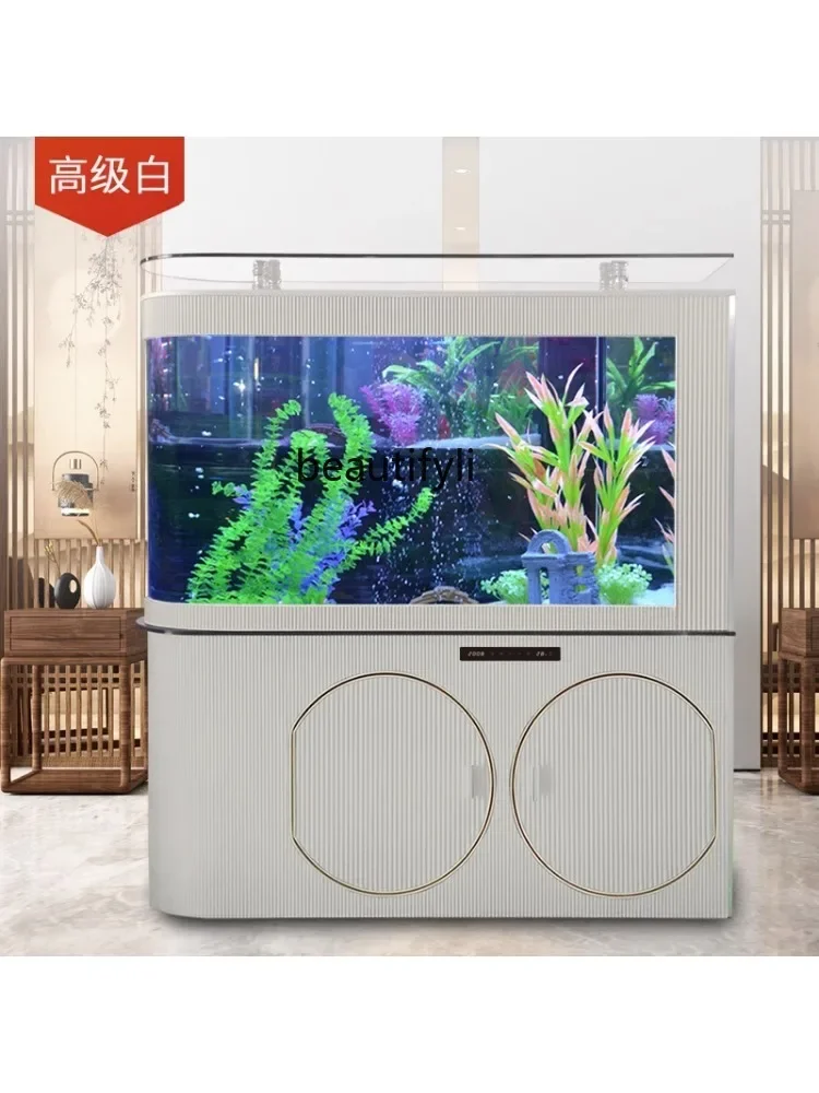 xx1Glass Fish Tank Lower Filter without Pipe Fittings Bottom Filter Dry Wet Separation Living Room Small Screen Change Water