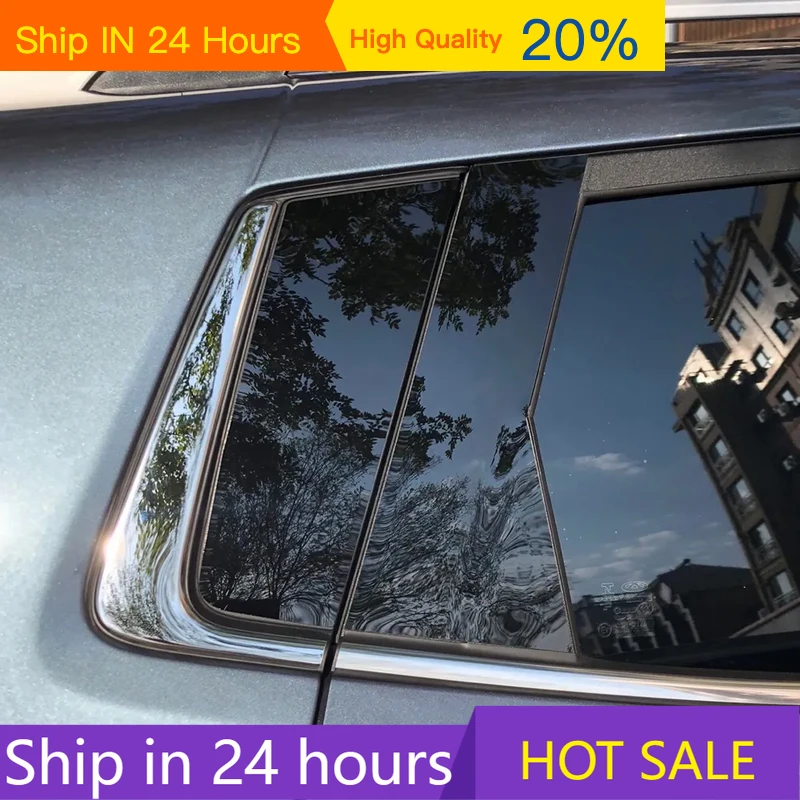 

НОВАЯ накладка на окно автомобиля для Changan CS55 Plus II 2022 2023 2024 Nevo Q05 глянцевая черная наклейка на дверную колонку, аксессуары для инструментов