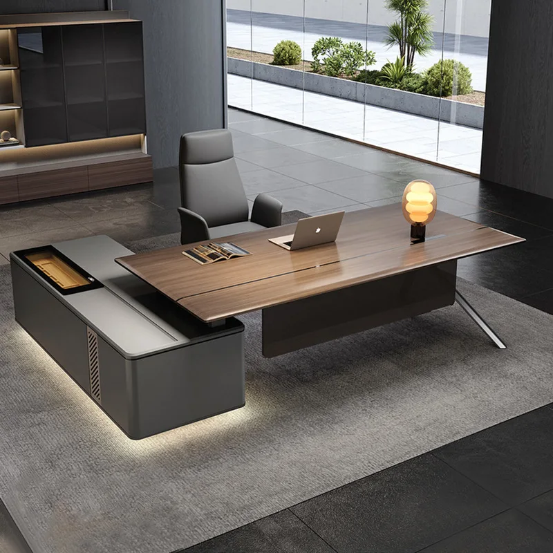CEO desk E0 Grade, Light Luxury, Modern, High-End Executive , Simple Design, Suitable For Managers Executives, Desk And Chair Se