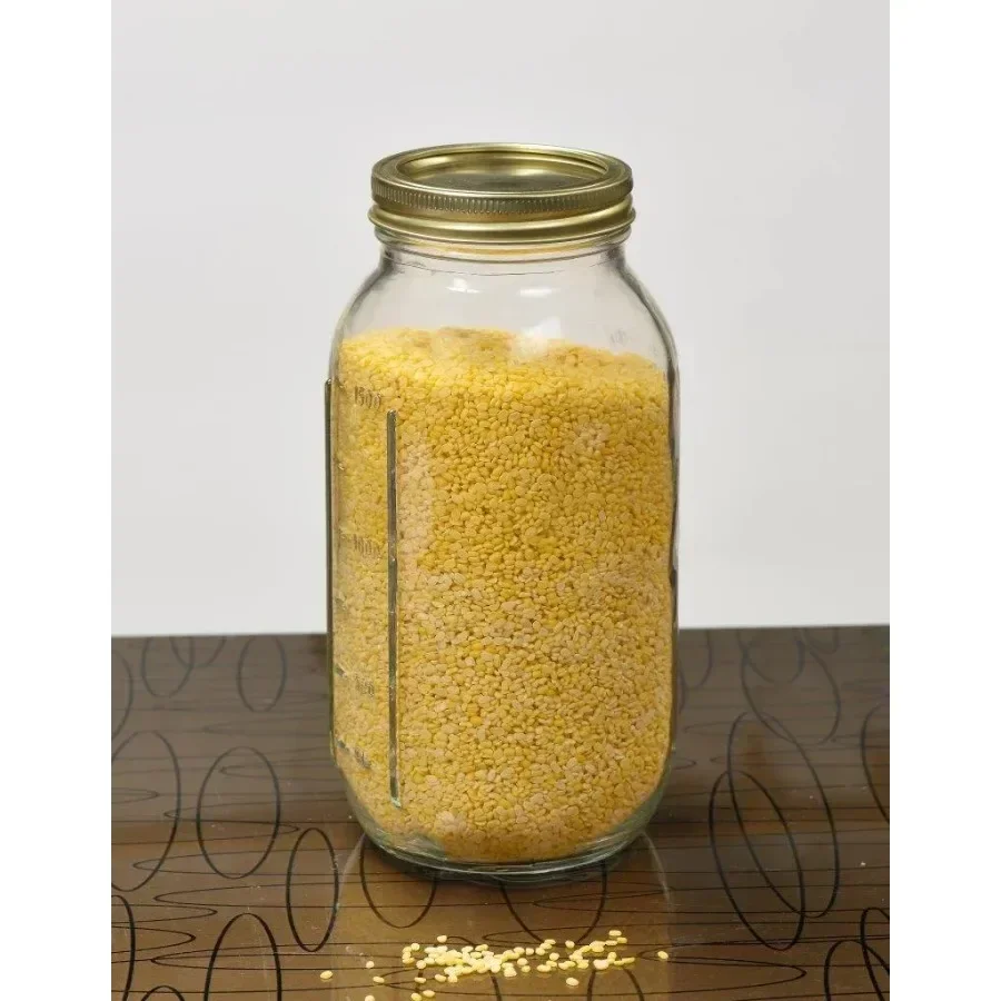 Set di 6 barattoli di vetro da mezzo gallone, barattoli e coperchi in vetro da 64 once a bocca larga, dimensioni grandi per principianti a lievitazione naturale e tè solare