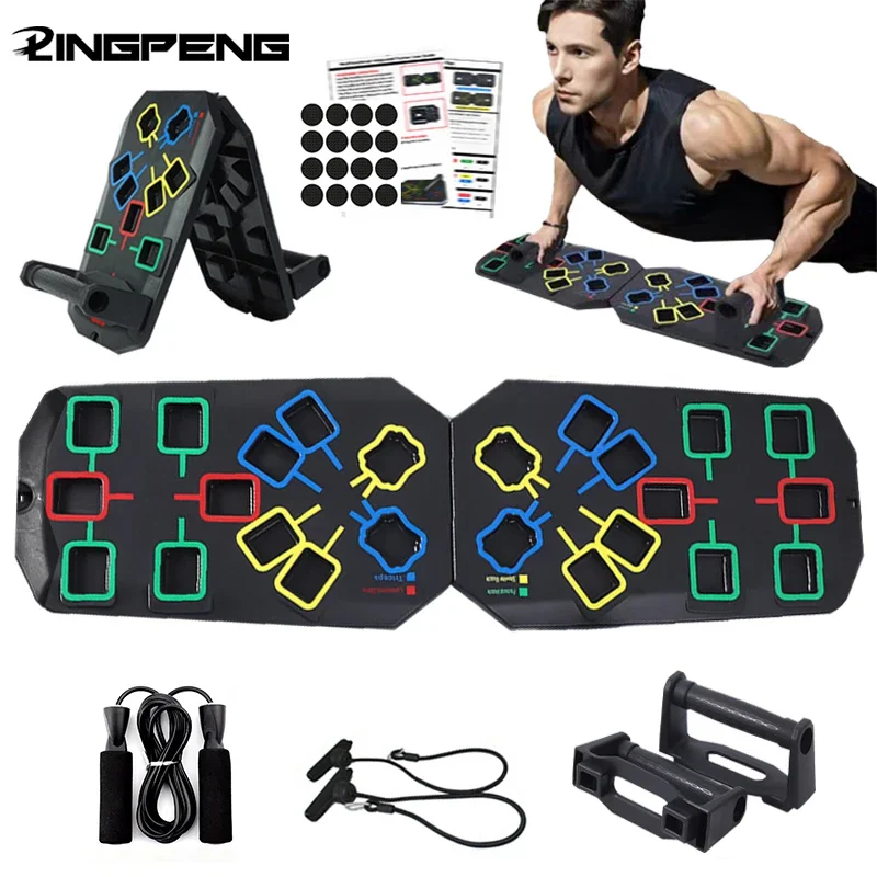 Folding Push-up Board Push-up Support Multi-Functional Floor Push Up Handle Abdominal Enhancement Support for Home Gym
