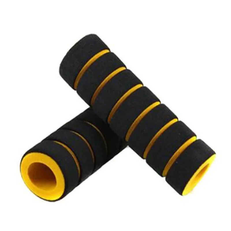 1 Pair Universal Grip Comfort Sponge Foam Handle Bar Motorcycle Dirt Bike E-bike Grip Cover Non-slip Soft Handlebar Bicycle Part