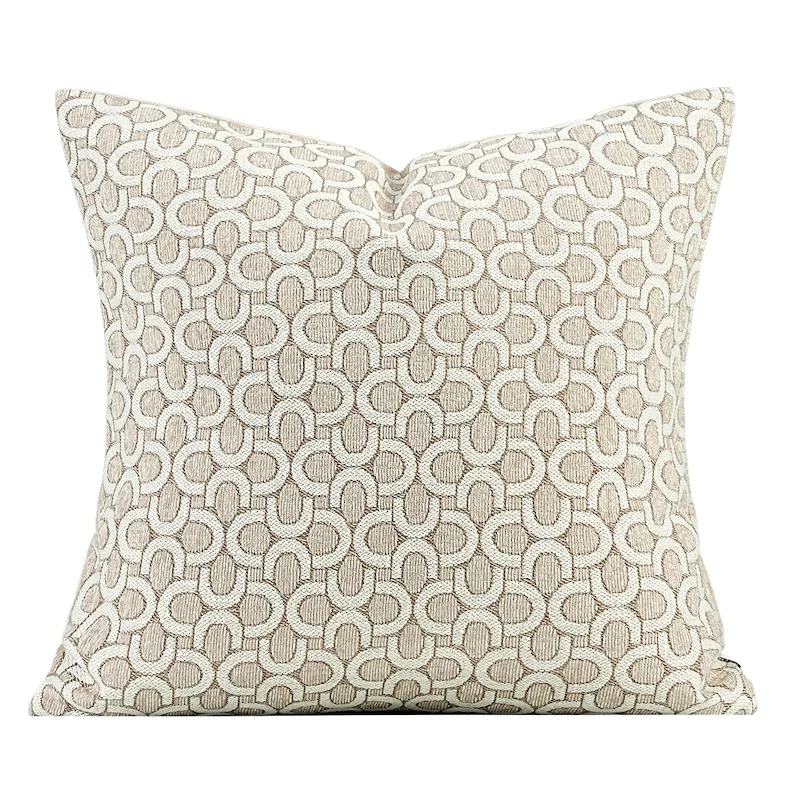 Luxury Chain Pillows Soft Ivory Cushion Case Modern Art Square Decorative Pillow Cover For Sofa Chair Home Decorations