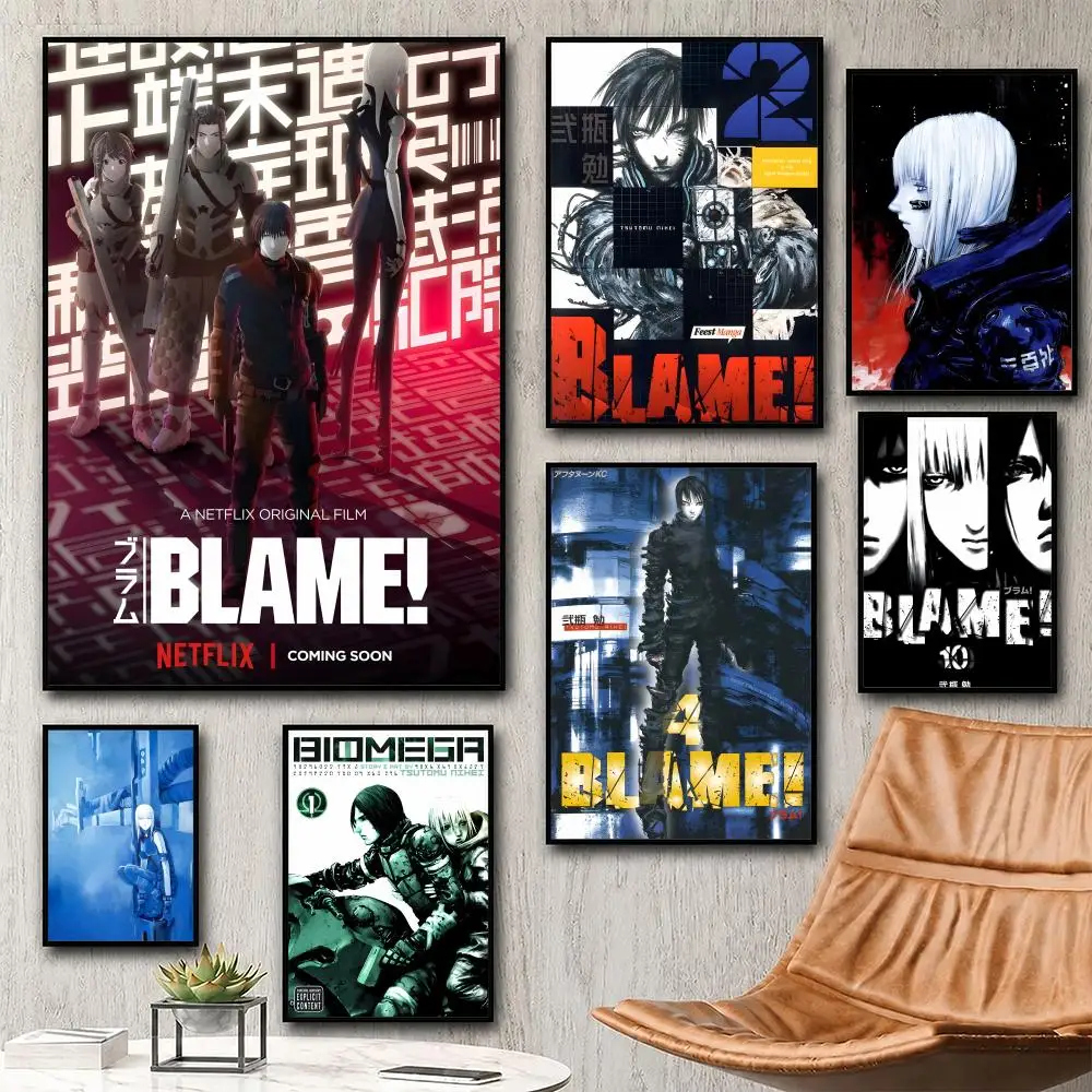 Classic Anime BLAME! Poster HD Waterproof Self-Adhesive Wall Art - Versatile Decor for Any Space | Perfect Gift Idea
