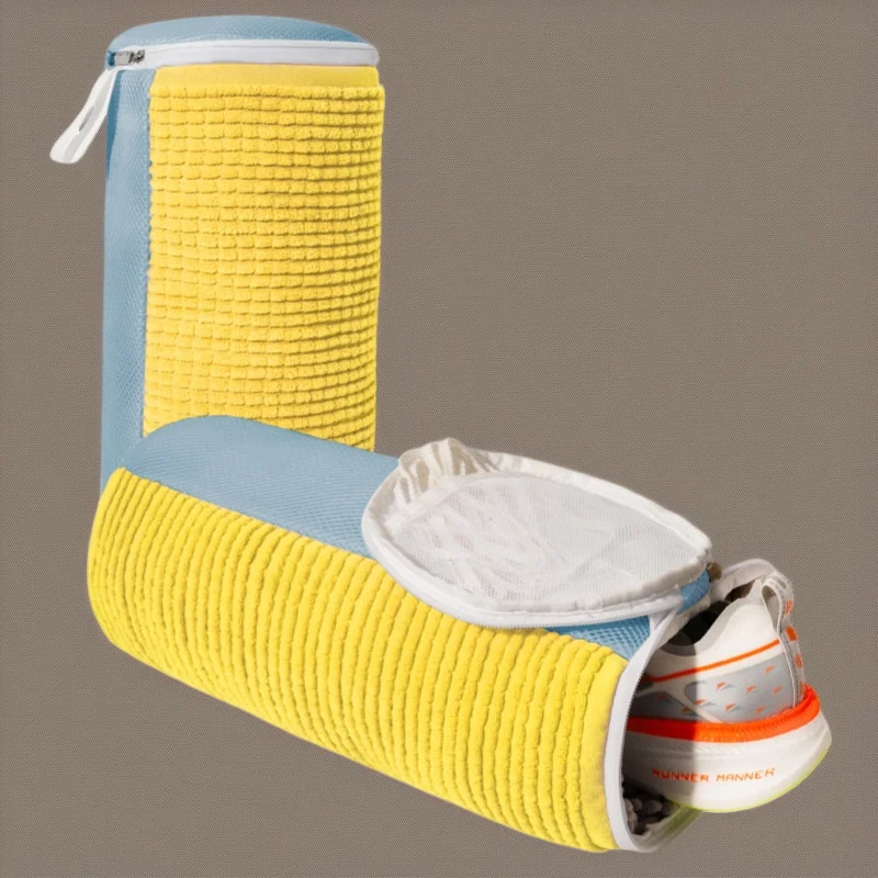 

Chenille Plush Shoe Wash Bag With Soft Lining Zippered Laundry Cleaner Pouch For Washing Machine Sneaker Protection Travel Use