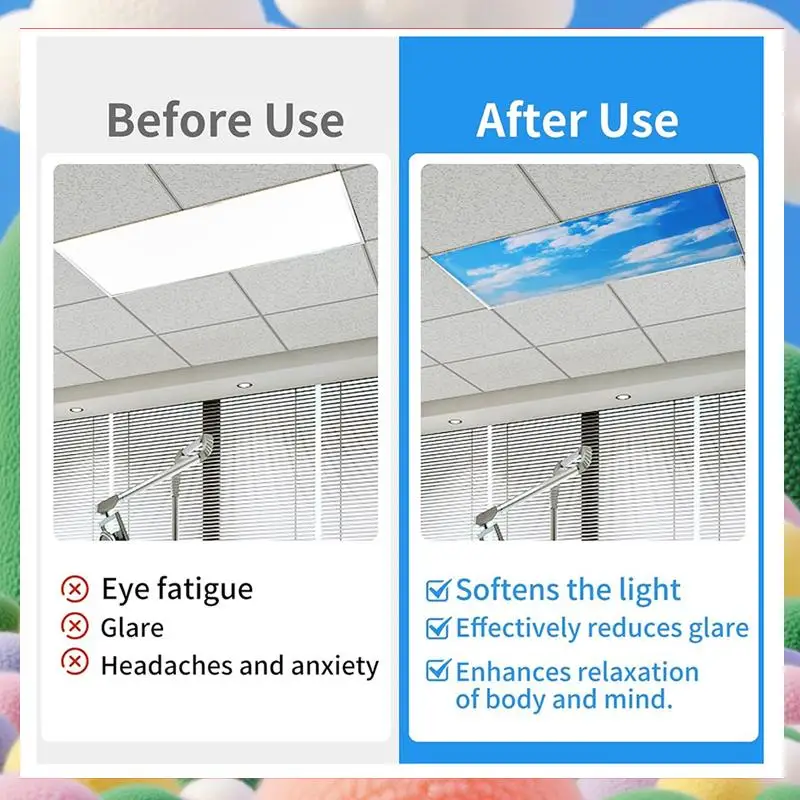 

4Pcs Fluorescent Light Covers Light Covers For Ceiling Lights For Classroom, Office, Hospitals, Home-AS97