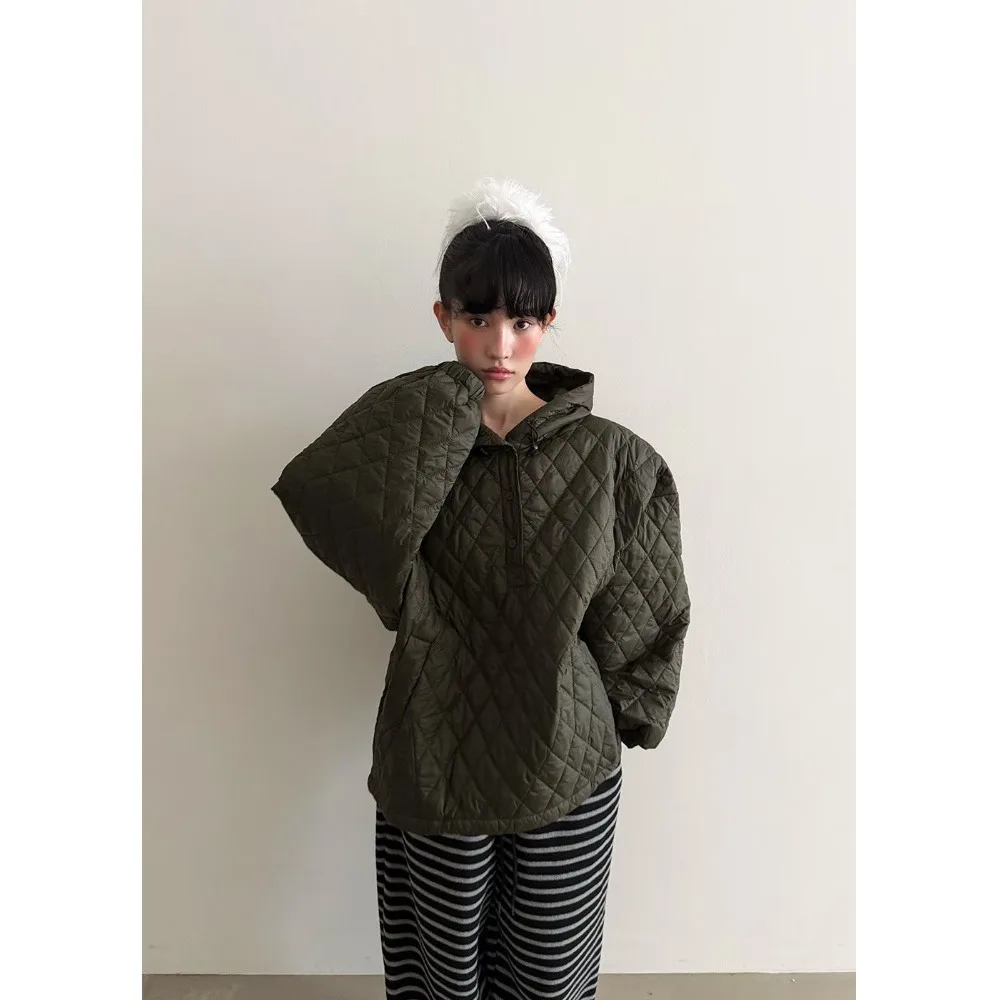 Koreańska luźna bluza z kapturem z bawełny dla kobiet, modna, jesienno-zimowa, nowość, uniwersalna odzież uliczna, swobodny top.