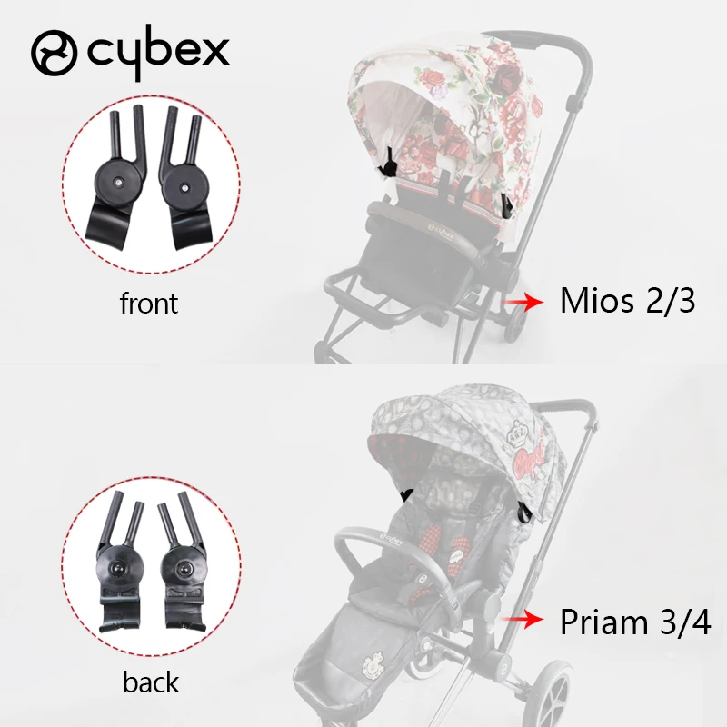 Buggy Sunshade Clip Connector for Cybex Mios 2/3 Priam 3/4 2019~2025 Stroller Canopy Rod Clip Awning Clasp Adjustable Knob