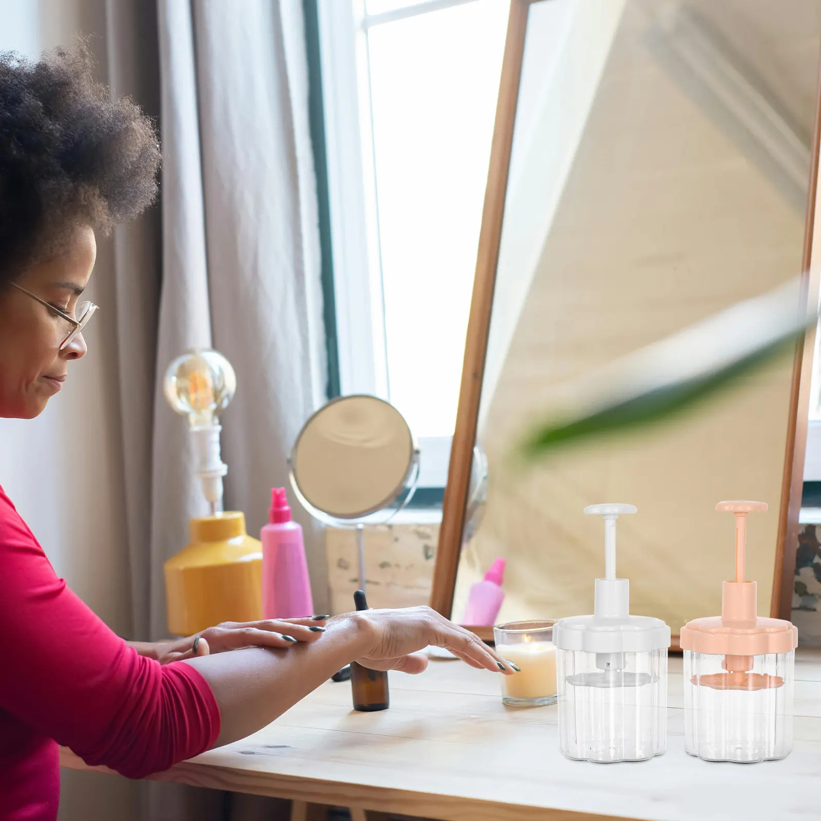 

Набор из 2-х пластиковых дозаторов-помп для пены: для умывания, шампуня, геля для душа, очищающих средств для лица и ухода за кожей