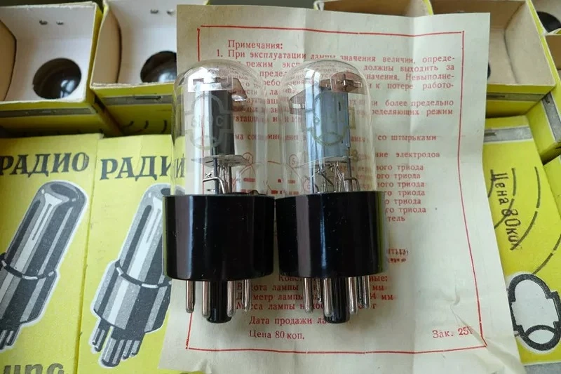 for Soviet 6H9C directly replaces 6N9P/6SL7/5691/ECC35 original box vacuum tubes