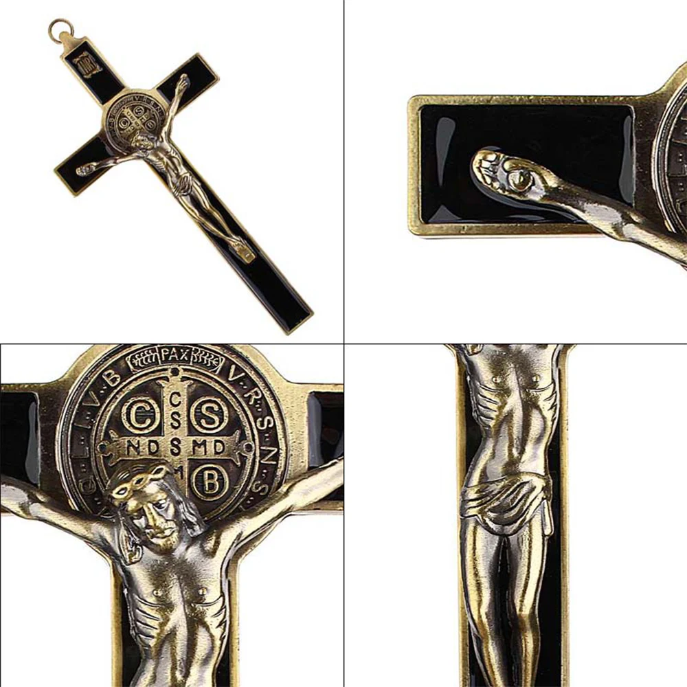 Hand‑Held Prayer Crucifix Jesus Christ Statue Catholic Religious Figurine Hand Holding Cross For Church Chapel Home Belief Gift