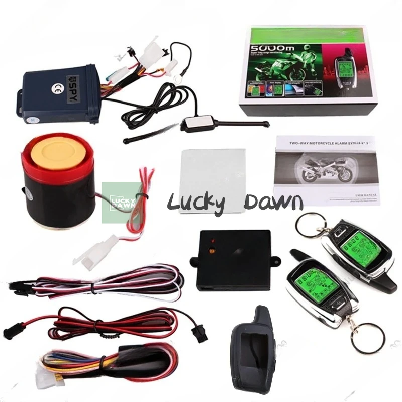 

Мотоциклетная сигнализация, система безопасности, 12 В, предупреждающая сигнализация с двойным пультом дистанционного управления, защита от кражи, аксессуары