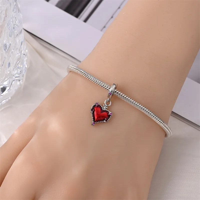 925 Silver Sincere Emotions Multiple Styles Heart-Shaped Romantic Charms Beads Fit Pandora 925 Original Bracelets DIY Jewelry