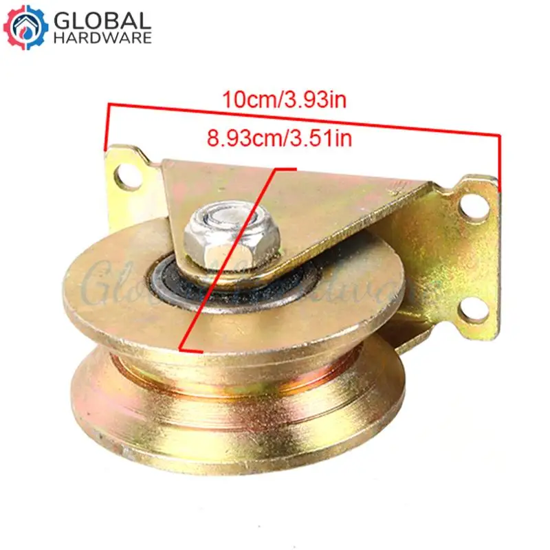 High-Strength Movable Door Heavy Duty Guide Wheel: 80MM Triangle Pulley with U-Shaped Bearing Groove