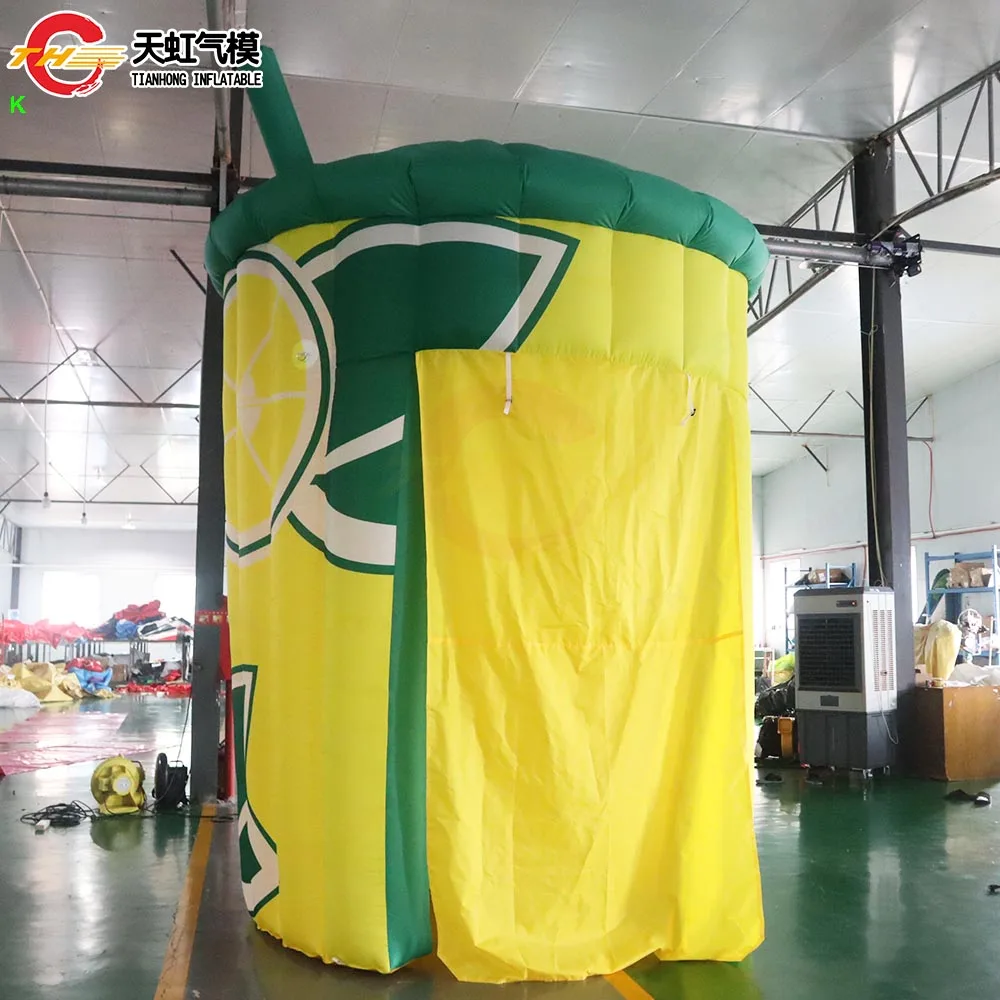 주스 매점 풍선 레모네이드 스탠드 부스 키오스크 광고용 방화 풍선 텐트 스낵 음료 부스(송풍기 포함)