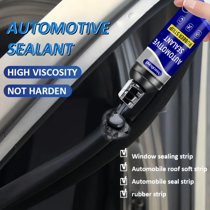 10-Minute Quick-Drying Sealant Silicone Sealant Multi-Purpose Sealant - Waterproof Emergency Repair for Car Doors/Roofs/Wires/Metal/Plastic/Rubber/Quick Repair and Use/Shoe Repair/Sole Repair High Temperature Resistant Gasket Sealant