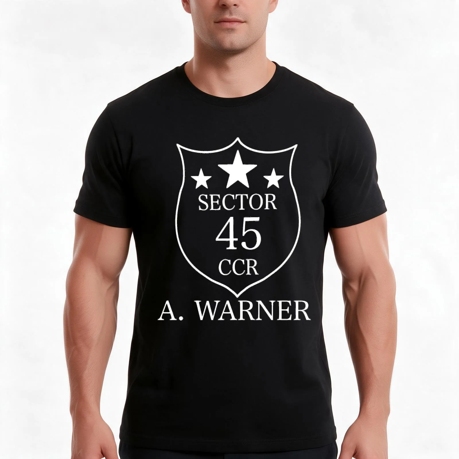 Aaron Warner Sector 45 ccr T-Shirt, Summer Casual Cotton Tee, Oversized Streetwear Tops, Vintage Graphic Print, Unisex Men Women