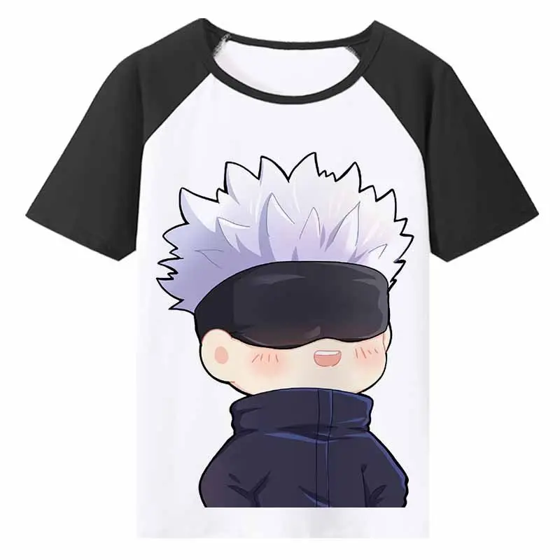 

Футболка с короткими рукавами Jujutsu Kaisen Anime Satoru Gojo Itadori Yuji Tsukuro, быстросохнущая школьная одежда для мальчиков и девочек, летняя одежда