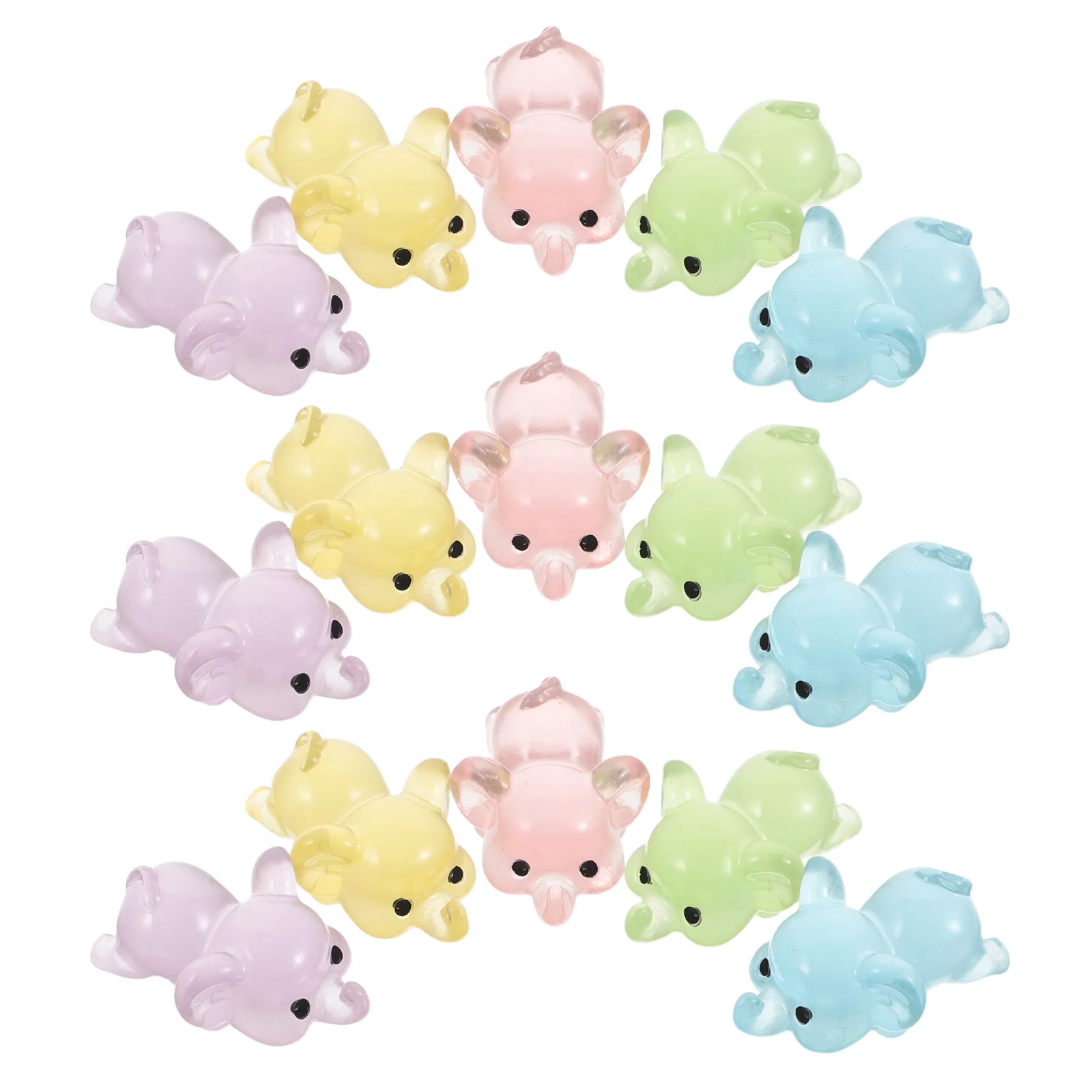 

15 Pcs Glow-in-the- Mini Animals DIY Fairy Garden Accessories