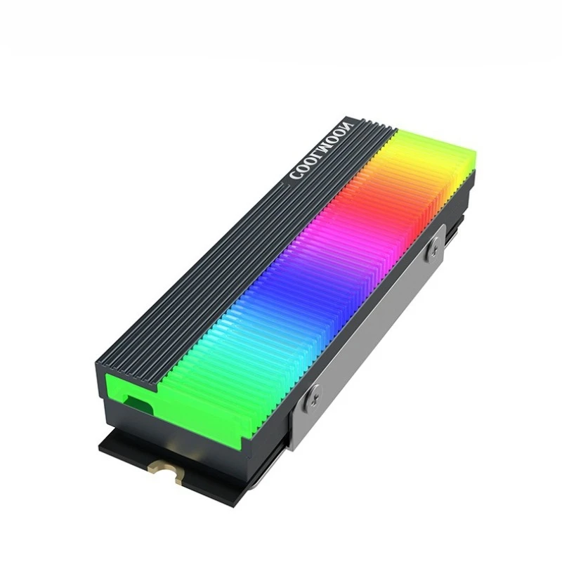 5V ARGB M.2 2280 SSD Full Aluminum Heatsink Colorful RGB Light Cooler Heat Dissipation Radiator for Desktop PC Computer Hardware view 5