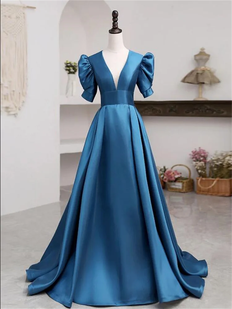 Long Evening Dresses Puff Sleeve Formal Dresses For Wedding Elegant Party Dresses New Cocktail Prom Gown 2024 فساتين الحفلات