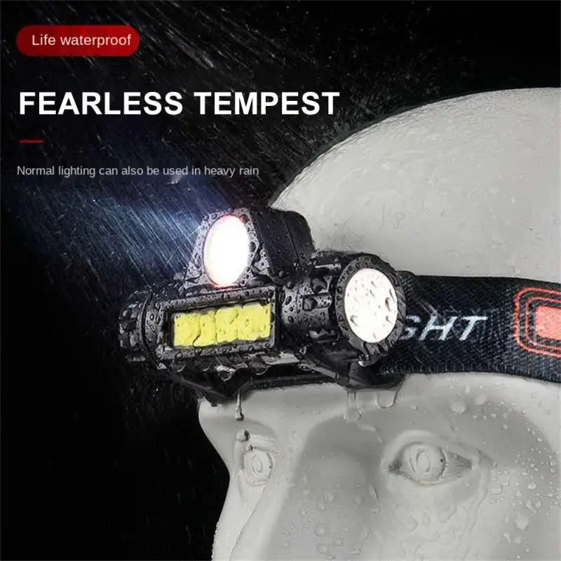 Head Flashlight Front Led Rechargeable Head Lamps Cob Headlamp 18650 Head Lantern Waterproof For Camping Outdoor Fishing