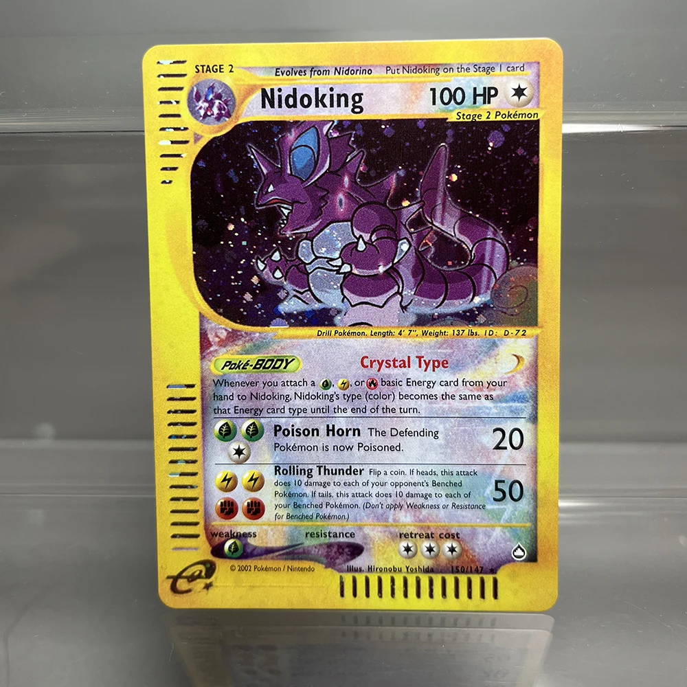 PKM Holografische einzelne Proxy-Karten Lugia Charizard Venusaur Folie Spielesammlungskarten PTCG Kinderspielzeug