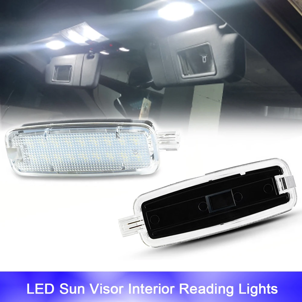 

2x 6000K White LED Sun Visor Vantiy Mirror Light Interior For Audi A3 S3 RS3 A4 S4 A5 S5 RS5 A6 A6L S6 RS6 A7 A8 S8 Q5 TT TTS