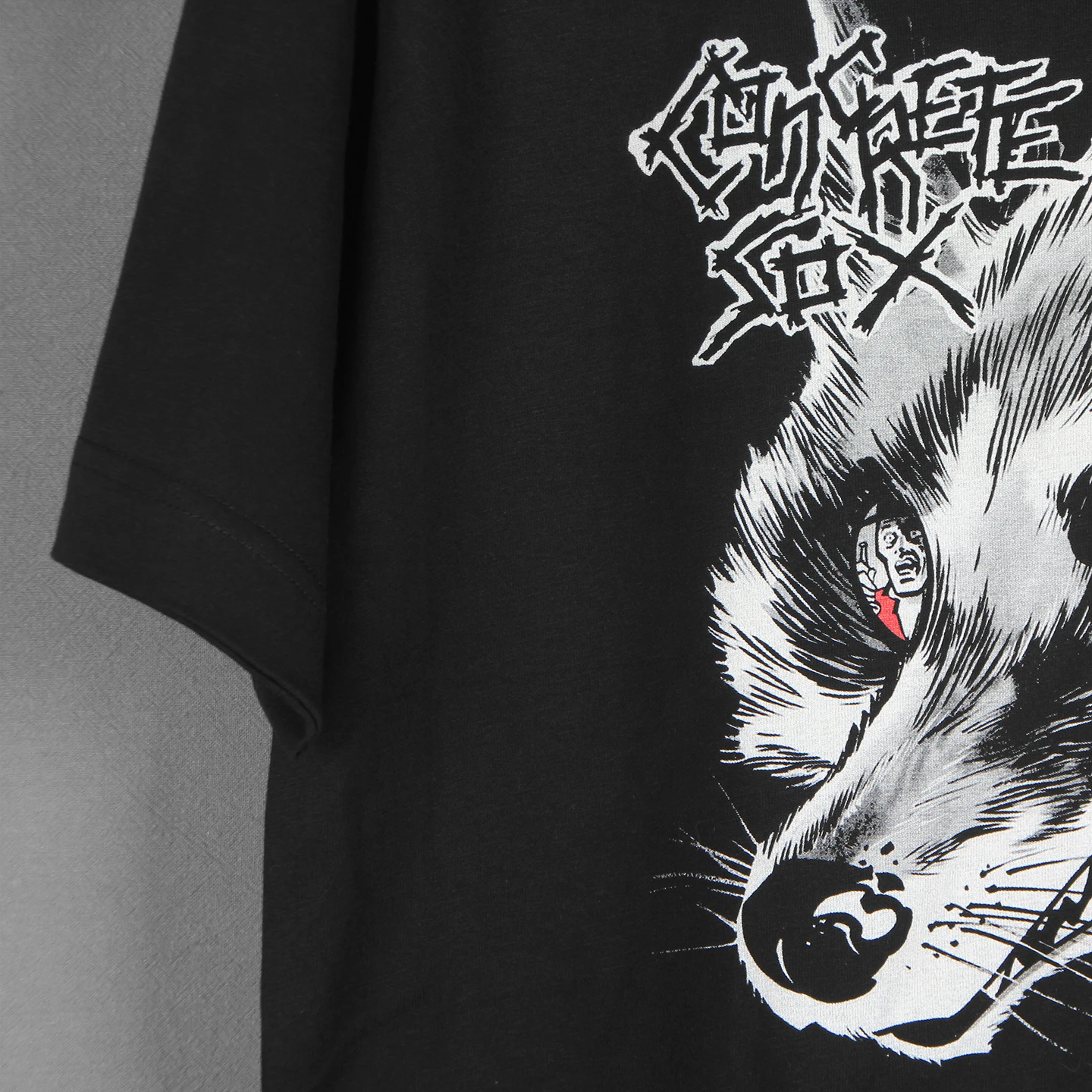 Concrete Sox T-Shirt Hardcore Punk Band Axegrinder Heresy Wolf Men's Women Cotton Loose Oversized Short Sleeves Printed Shirt