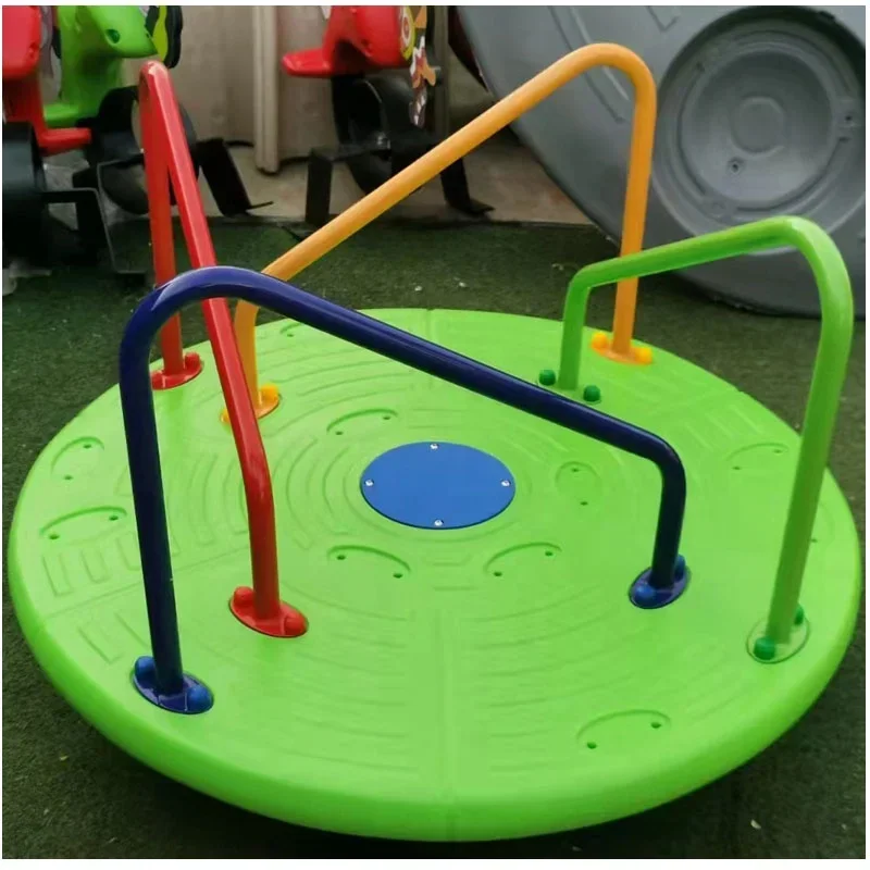 Outdoor swivel chair multi-player carousel | Metal turntable playground equipment | Unpowered carousel