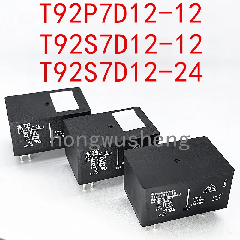 100% New 1pcs   T92S7D12-12  T92S7D12-24   T92P7D12-12  relay  30A  6pins