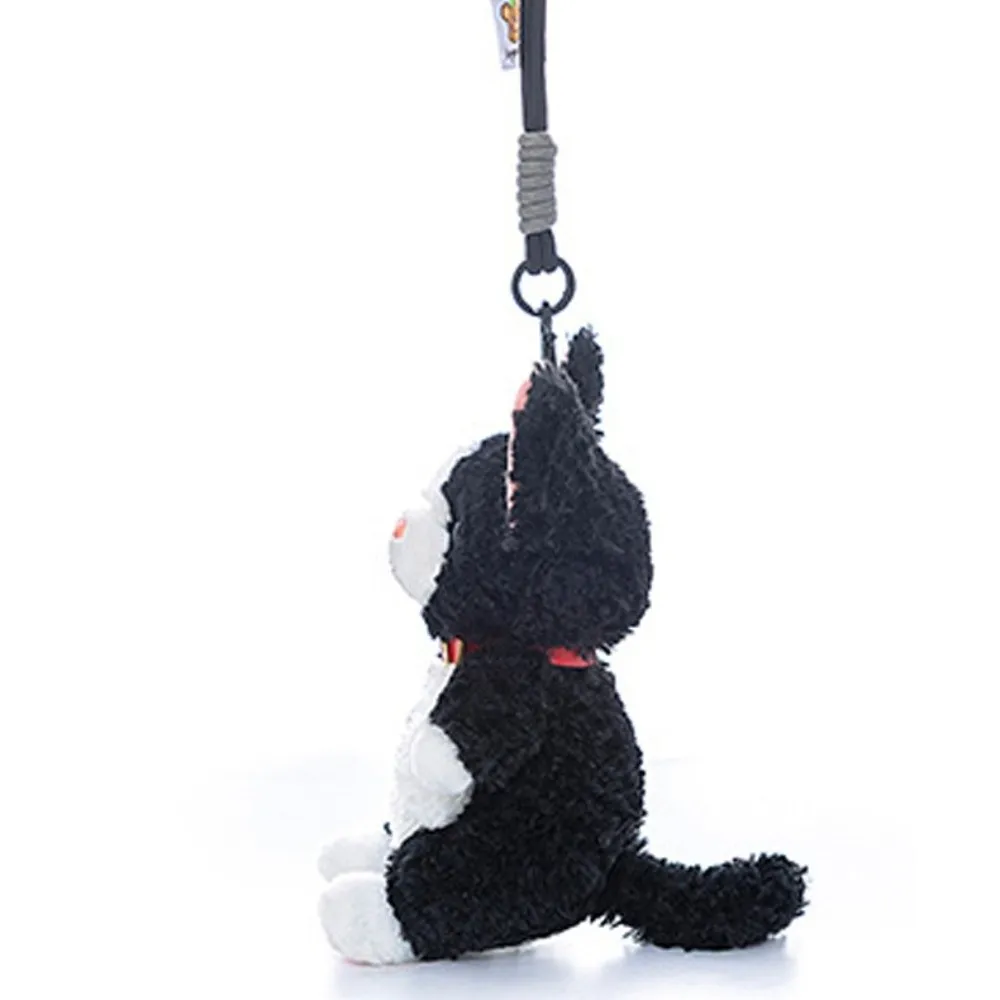 Muñequera rizada gato muñeca colgante Animal suave gato rizado juguete de peluche llavero comodidad dibujos animados alemán gato rizado muñeco de peluche decoración del hogar