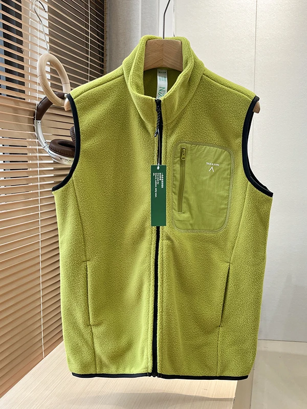 

Men's Fleece Vest Lightweight Warm Outdoor Sports Vest No Sleeve Pullover Standard Fit Polyester Fiber Youth Autumn Fashion