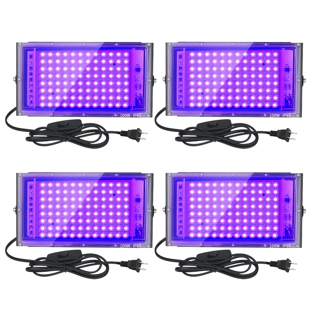 4 шт., УФ-лампы для дискотеки, 50 Вт/100 Вт