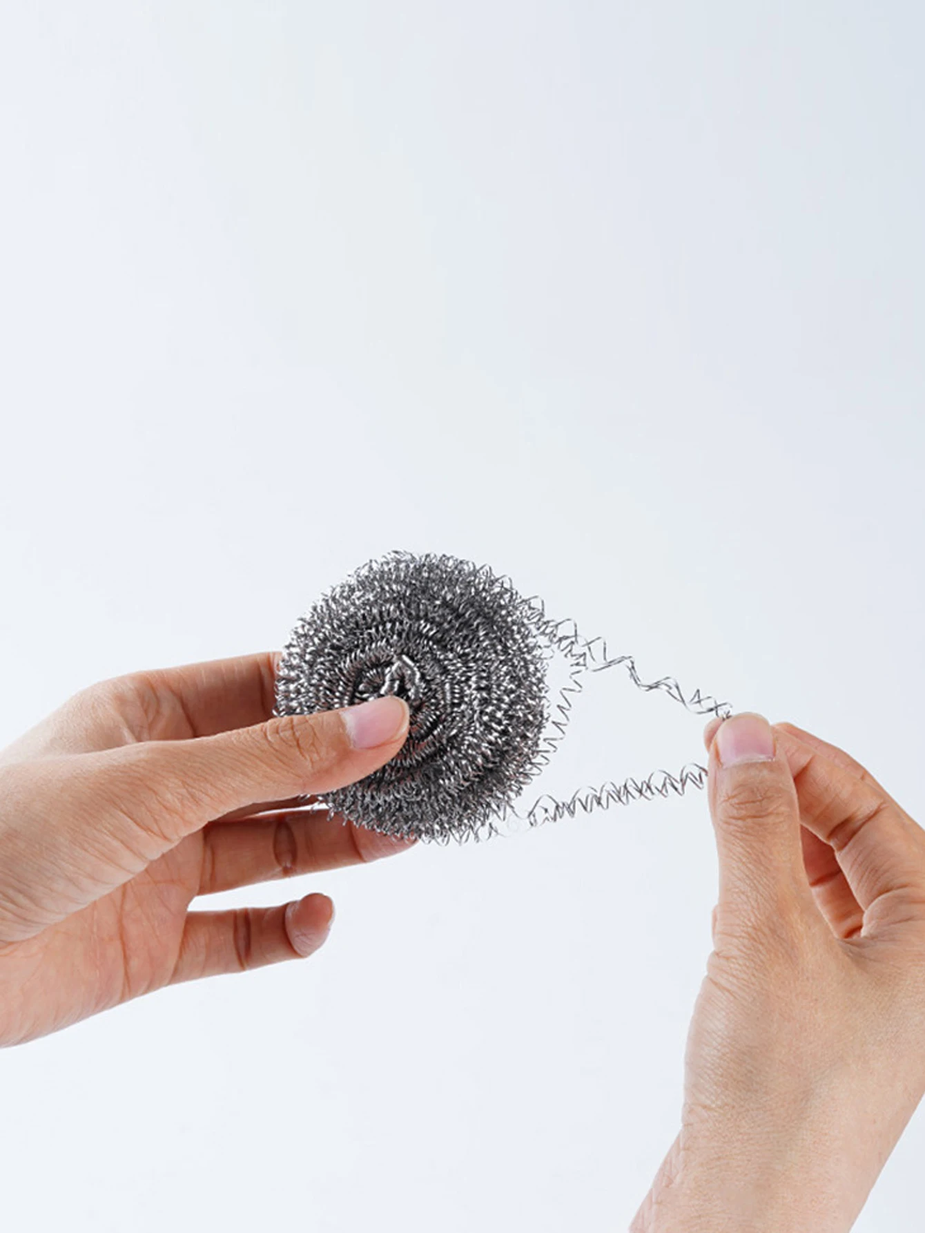 6 قطعة/الحقيبة الفولاذ المقاوم للصدأ تنظيف الكرة لغسل الصحون تنظيف الغسيل وعاء المطبخ إزالة الصدأ إزالة أدوات تنظيف الخام #5