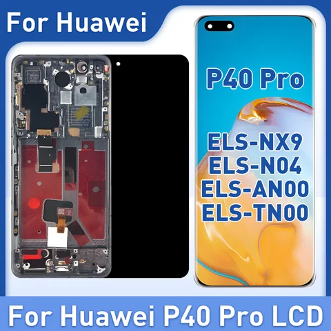 6.58" OLED Pantalla For Huawei P40 Pro 5G LCD display touch screen digitizer For HuaweiP40Pro ELS-NX9 ELS-N04 LCD Assembly Parts