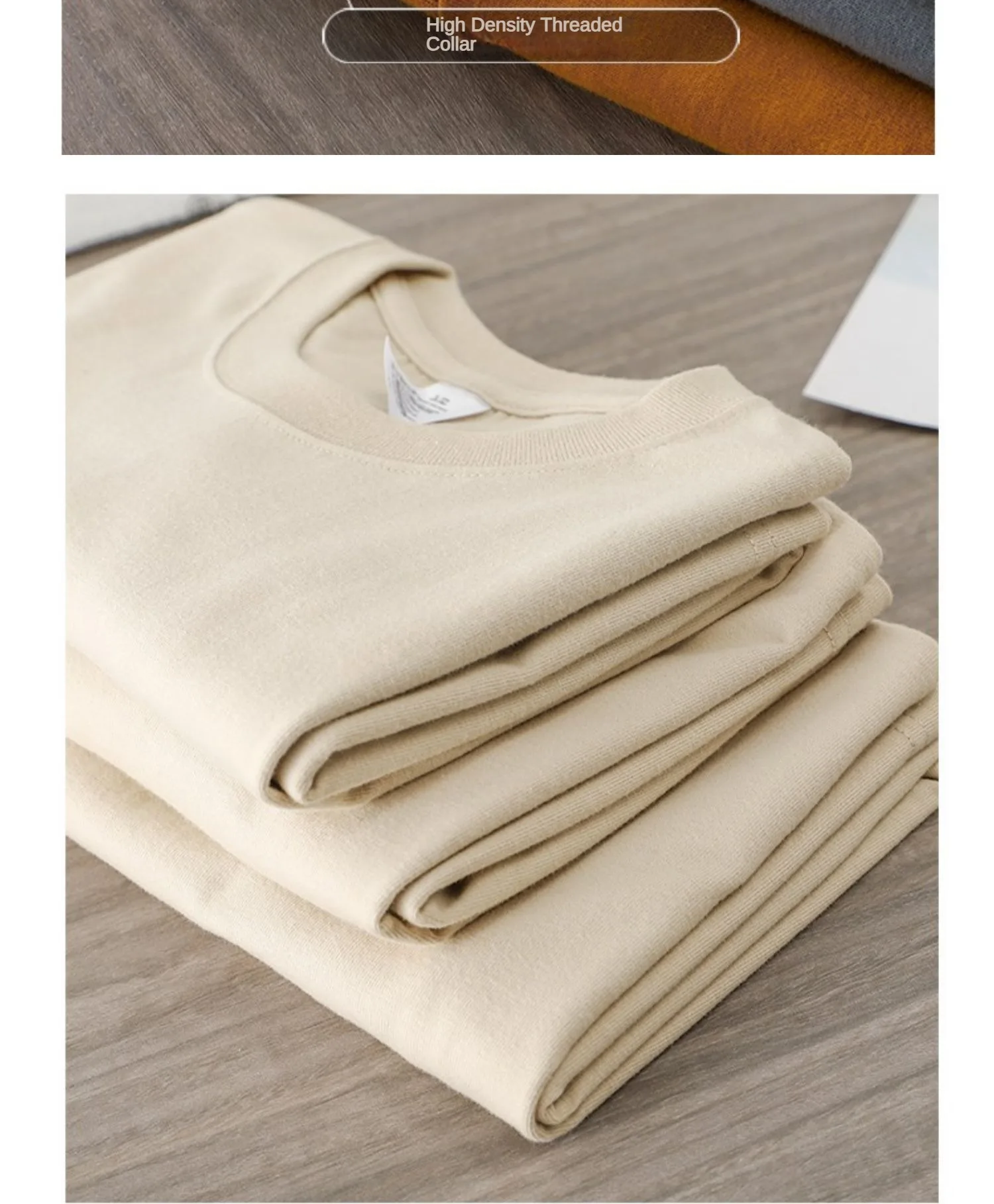 Dukeen 280 g schweres Langarm-T-Shirt für Herren, 100 % Baumwolle, Hemden, übergroße einfarbige Oberteile, schlichte T-Shirts, Herrenbekleidung – Detail 8