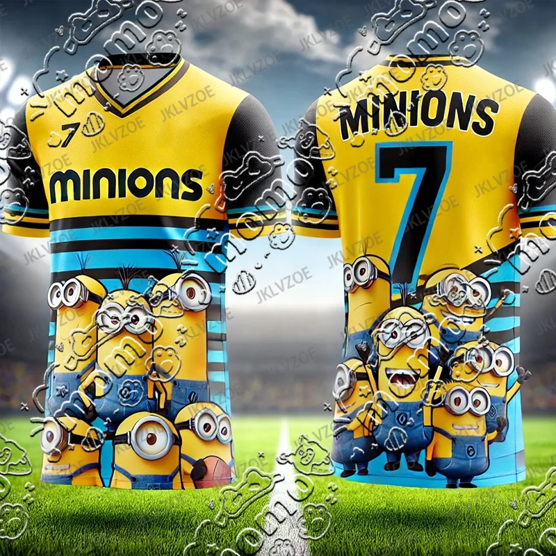 

2025 moto Arriavl CHATGPT Designed Sports O-neck Short Sleeve Minions 10 Soccer Jersey Training Football T shirt Kids/Adult Tops