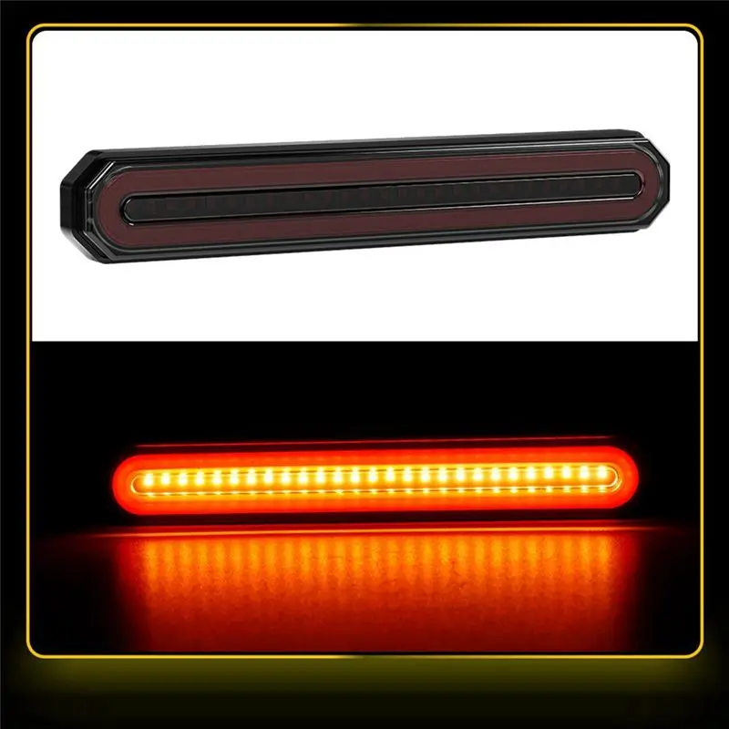 Reliable-2X Oval 9 Inch LED Stop Turn Tail Brake Lights Truck Trailer Flowing DRL Lamp For Truck Trailer ATV UTV Car Auto 12V 24