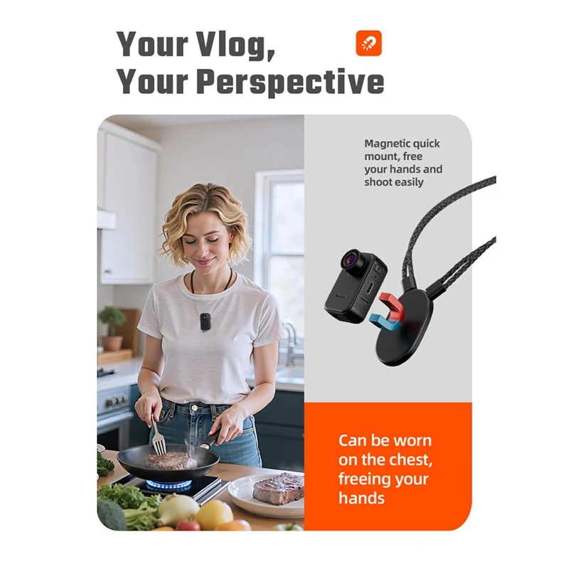 1080P Thumb‑Size Action Camera with 1.47inch HD Screen for Selfie Outdoor Waterproof Ultra‑Compact Adventure Camera 32G-A32R